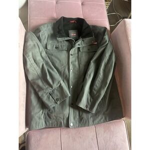 Craftsman Canvas Chore Coat W/Fleece Lining Water Repellent Teflon Mens XL